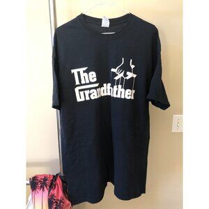 Men’s T Shirt XL  Black And White Grandfather Gildin Spellout Fathers Day